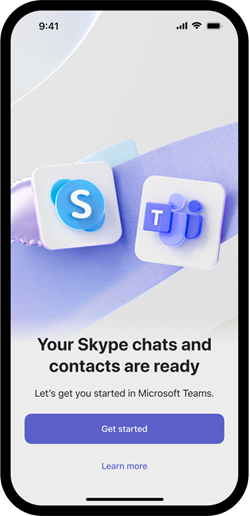 Skype and Teams logo with welcome text