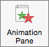 Show or hide the animation pane with the Animation Pane button on the ribbon