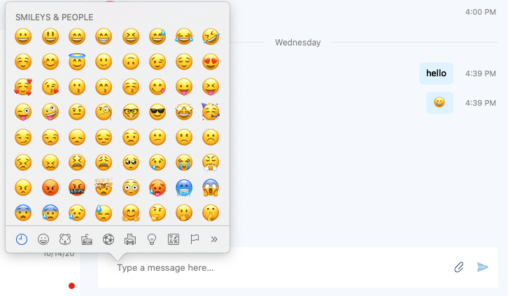 SFB Mac Emoticons View