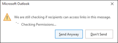 Outlook Onedrive permissions issue