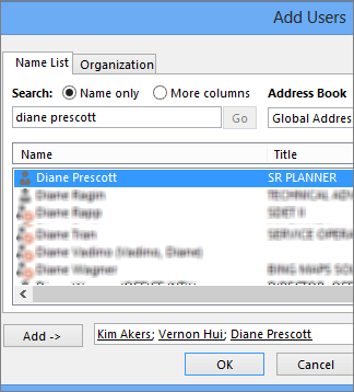 Adding users to a permissions level