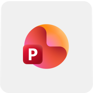 PowerPoint product logo with grey background