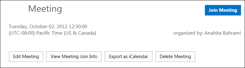 Screen shot of export as iCalendar