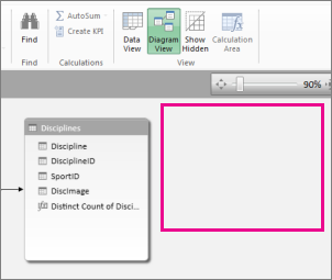 Table is hidden in Power Pivot