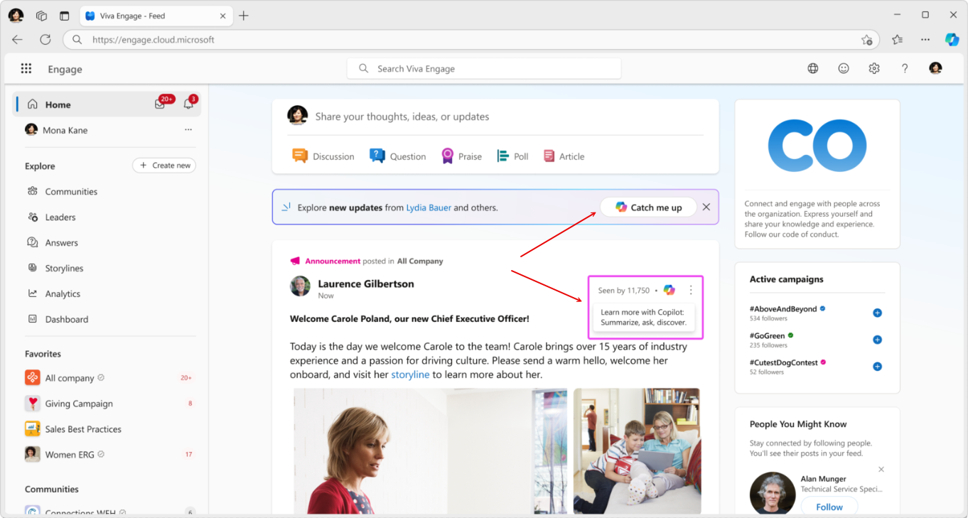 Conversation use of Copilot