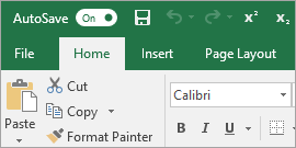 Quick Access Toolbar showing superscript and subscript commands