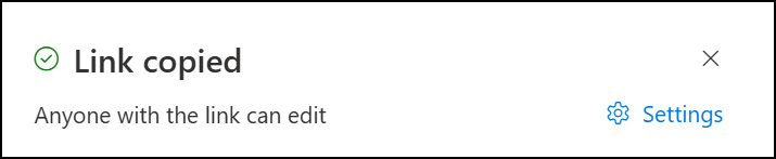 Copy link in OneDrive for Business