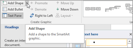 Add a shape to the SmartArt graphic