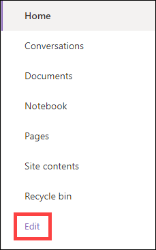 Vertical navigation menu.