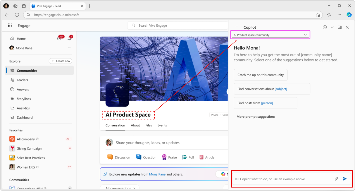 You can select pre-written prompts or write your own
