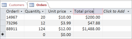 Naming a field in an Access table