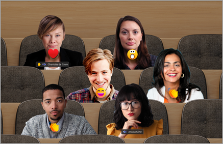 Screenshot of Together mode view during a Teams meeting.