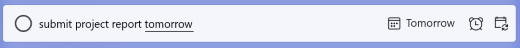 Add due date by typing in date with task title