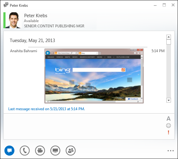 Screen shot of In-line images