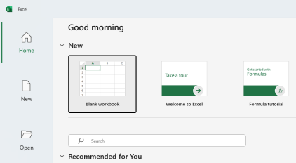 Create a workbook screenshot