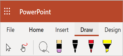 Shows ink pen, highlighter and colors