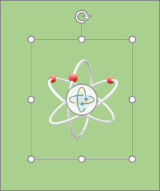 3D model showing rotation handles
