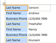 Basic stacked control layout